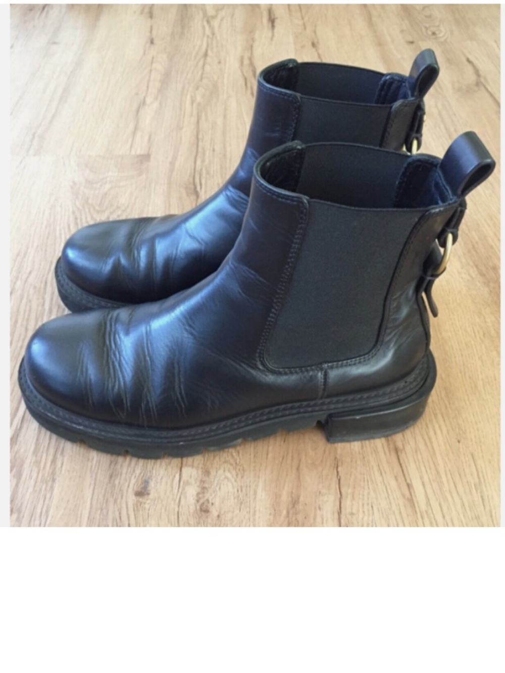 ★Org.$598 FRAME elasticated sides Boots Black EU38.5★